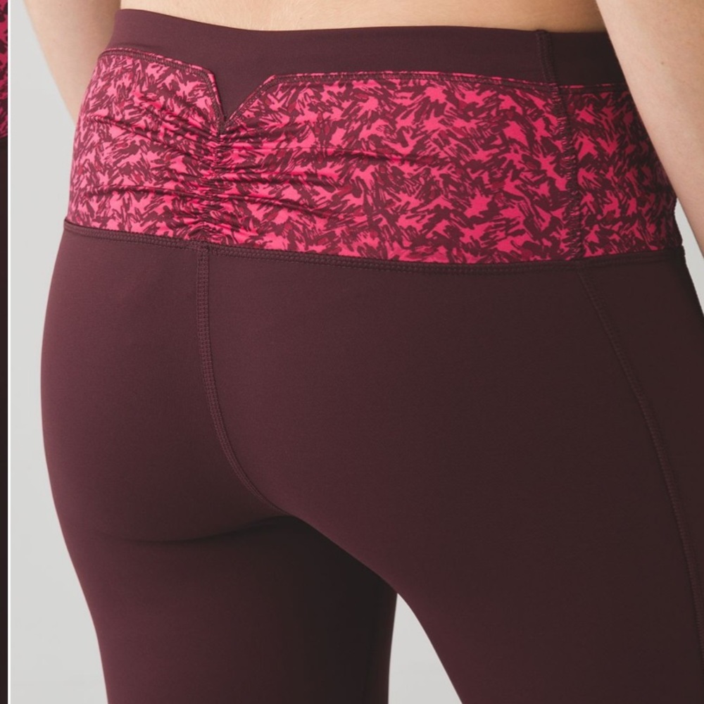 Lululemon Can't Stop Pant II Bordeaux Drama / Mountain Peaks size 4 - Picture 3 of 14